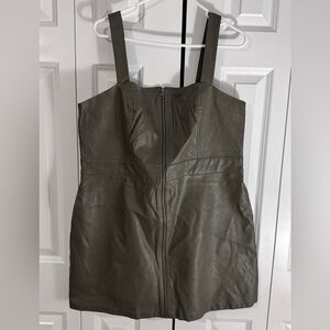 Wild Fable Olive Green Faux Leather Dress Size XL, NWT